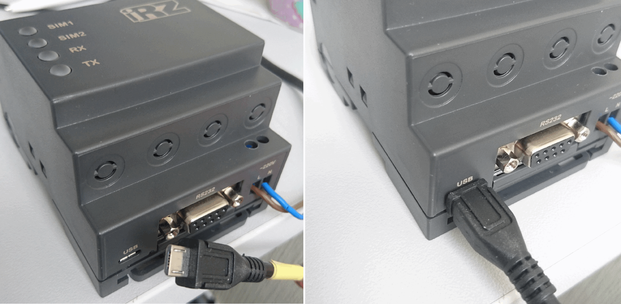 Подключение USB-кабеля